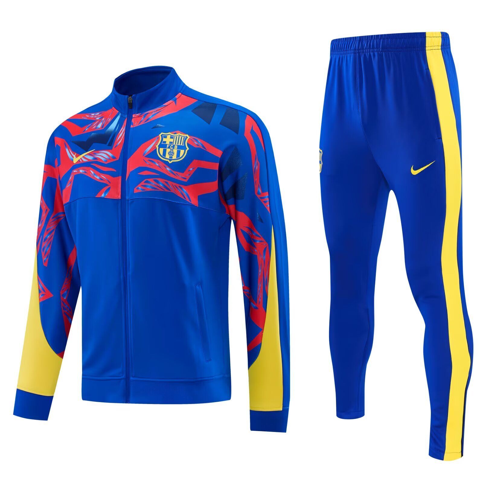 AAA Quality Barcelona 26/27 Tracksuit - Blue/Red/Yellow